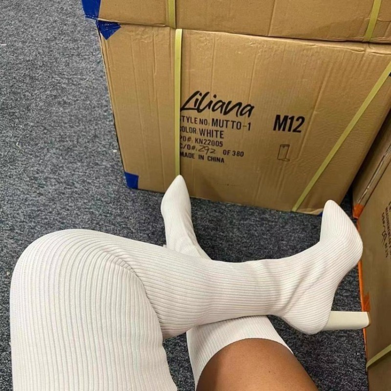 Sock Boot Women - Sexy dameslaarzen boven de knie, met