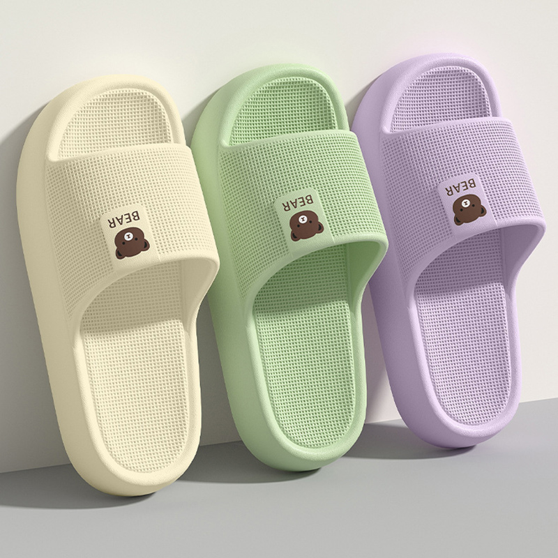 Women'S Shoes Cloud - Schattige beer-vormige dikke platformslippers voor dames,