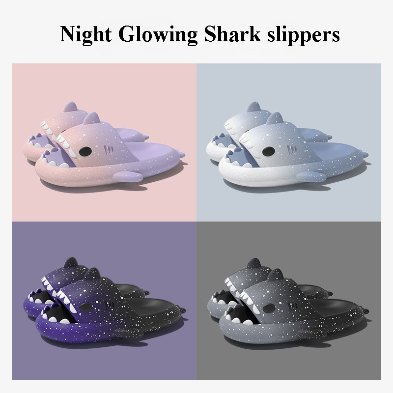 Women Shoes Size To Men - Leuke Cartoon Haai Slippers Voor Vrouwen