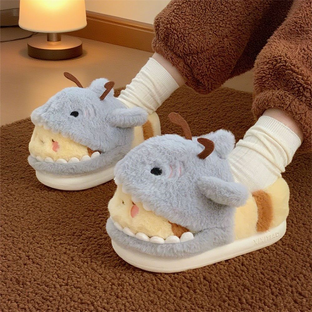 Women'S Shoes Cloud - Nieuwe grappige haaien-bijenpantoffels, pluizige indoorschoenen, unisex,