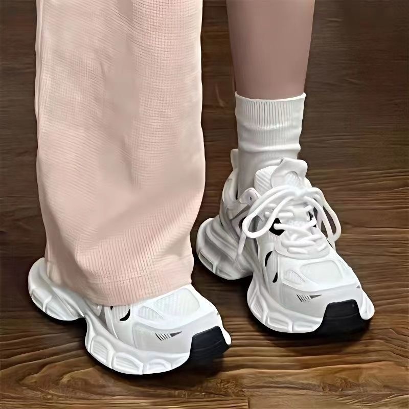 Women Shoes Qc - Dames Luxe Chunky Sneakers Mesh Ademend