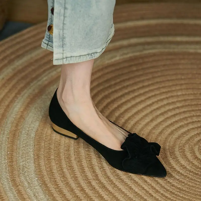 Women Shoes Quick Delivery - Luxe lederen vrijetijdsschoenen voor dames Vierkante