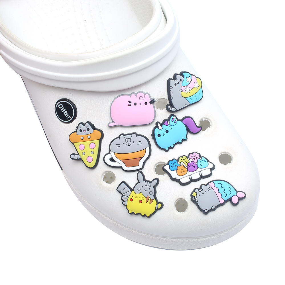16 stuks cartoon kat schoenbed - Croc Style Clog recensie en prijs