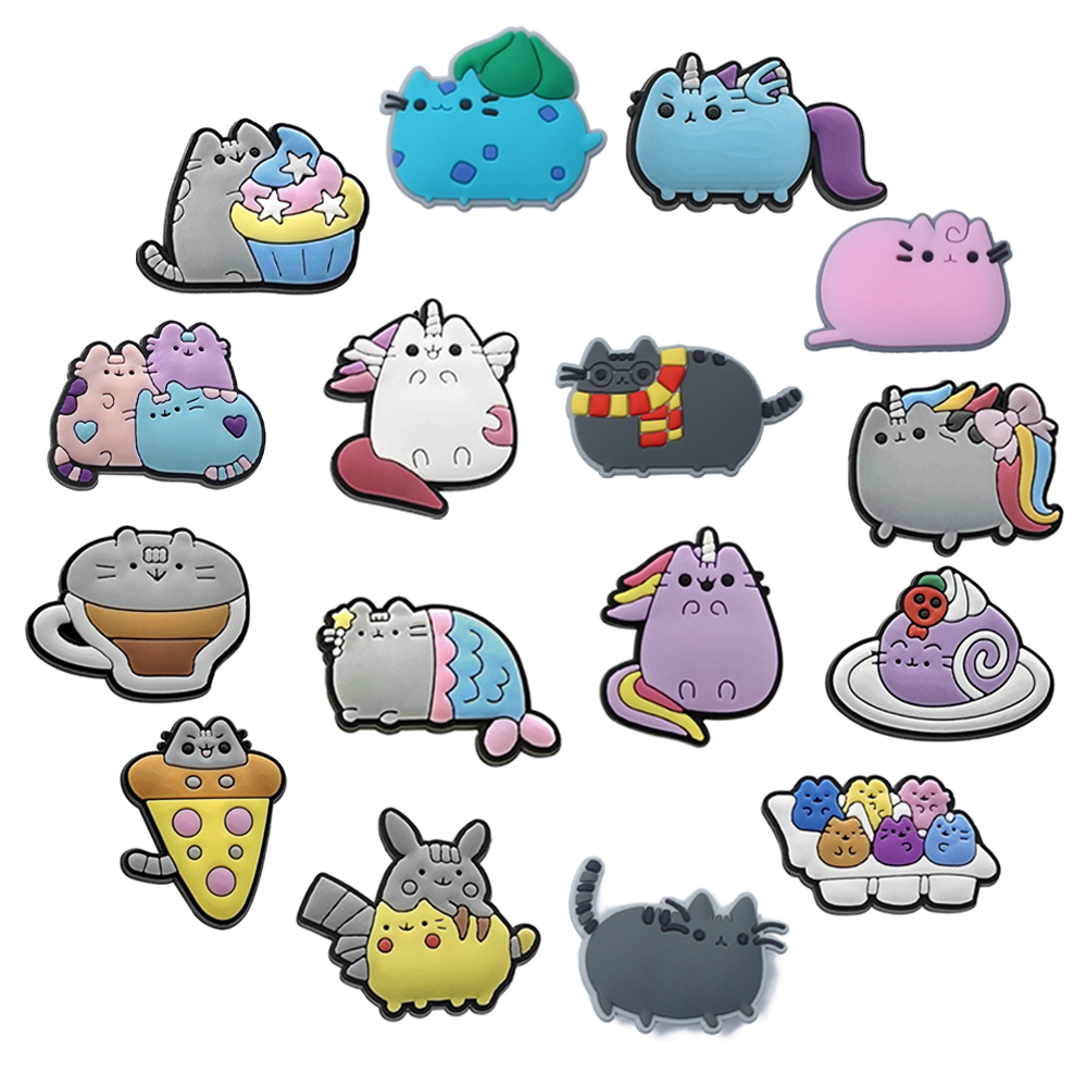 16 stuks cartoon kat schoenbed - Croc Style Clog recensie en prijs