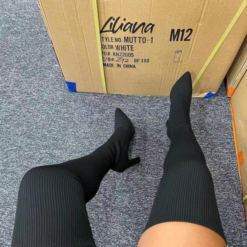 Sexy dameslaarzen boven de kni - Sock Boot Women recensie en prijs
