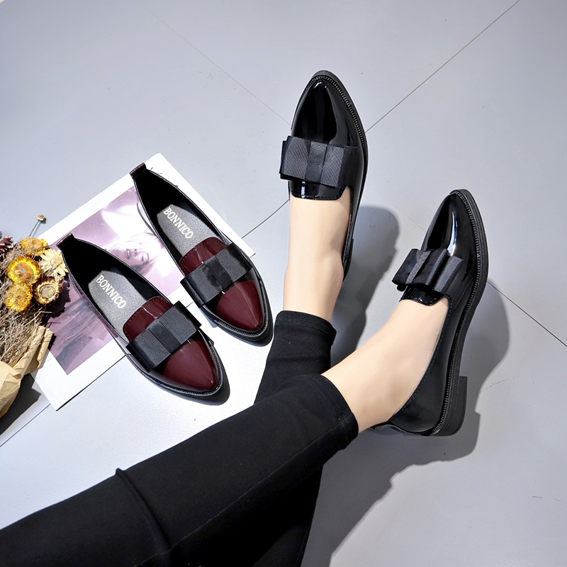Zwart/wijnrood lakleer instapp - Women Shoes Formal recensie en prijs