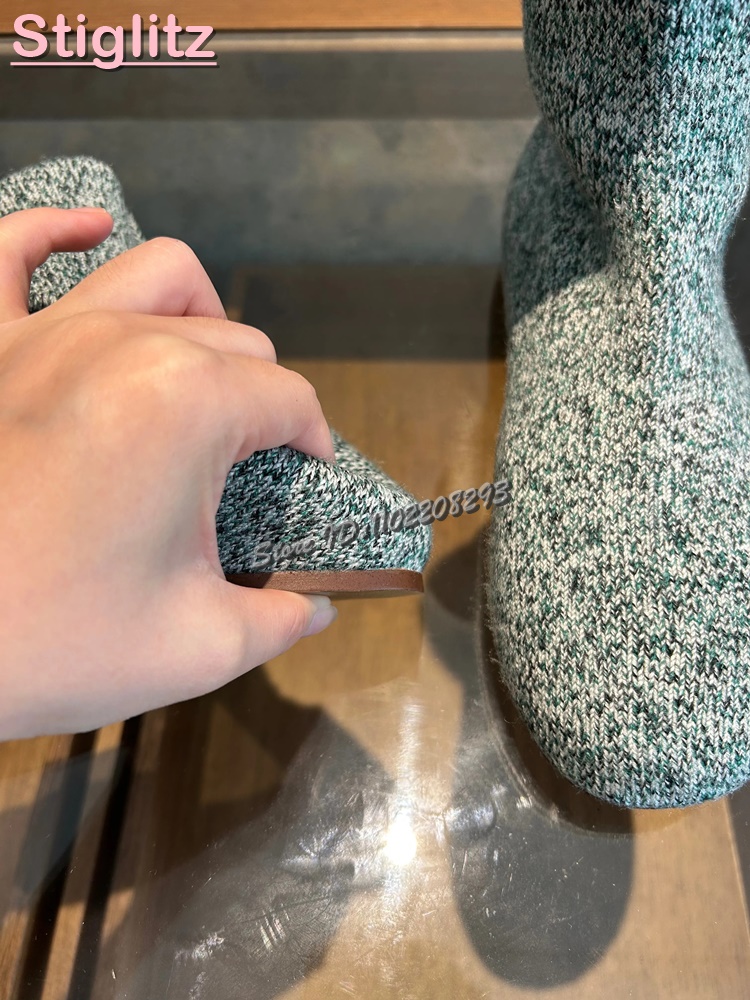 Gebreide ronde neus platte str - Sock Boot Women recensie en prijs