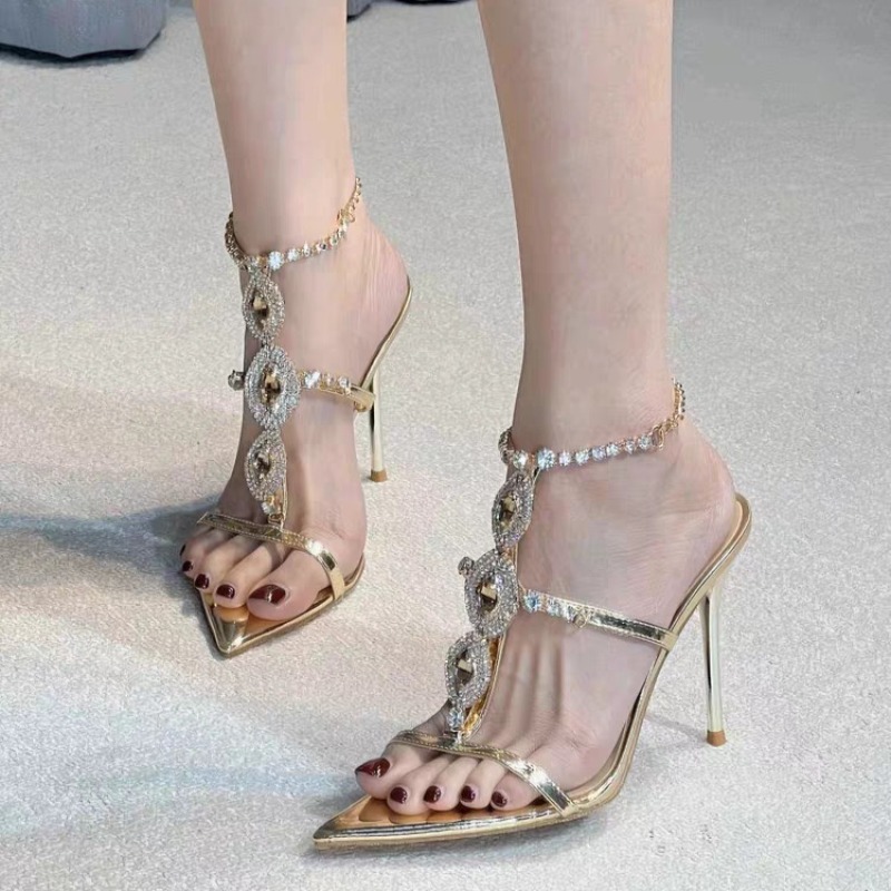 Damessandalen Luxe gouden edel - Gold Chain Sandal recensie en prijs