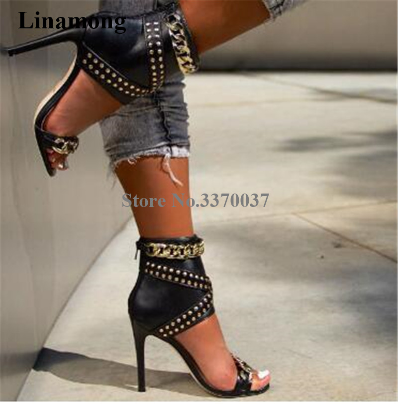 Westerse mode dames open teen  - Gold Chain Sandal recensie en prijs
